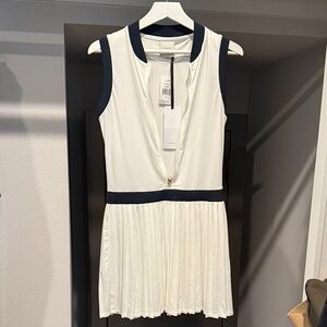 Varley Ivory and Navy Sleeveless Dress